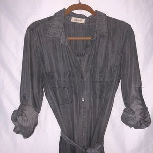 Bella Dahl Button Up Tie Waist Dress